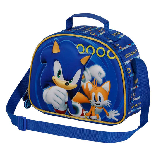 Sonic The Hedgehog Tails-Sac Repas 3D, Bleu