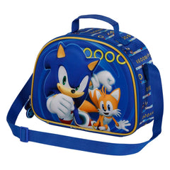 Sonic The Hedgehog Tails-Borsa Porta Merenda 3D, Blu