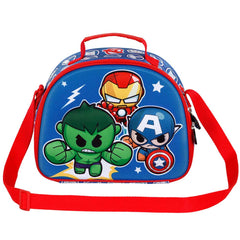 Marvel Avengers Mini Heroes-Borsa Porta Merenda 3D, Multicolore