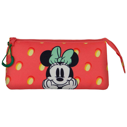 Disney Minnie Mouse Fresh-Triplicate Pencil Case, Pink