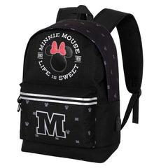 Disney Minnie Mouse Symbol-Sac à dos HS Silver, Noir