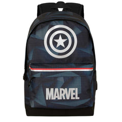 Marvel Metal-Silver HS Backpack, Black
