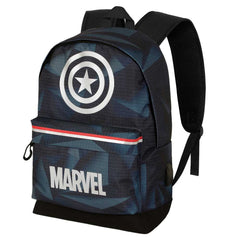 Marvel Metal-Silver HS Backpack, Black