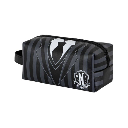 Wednesday Mercoledì Uniform-Borsa da Toilette da Viaggio Brick PLUS, Nero