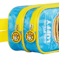 One Piece Monkey-Estuche Portatodo Doble, Azul