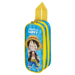 One Piece Monkey-Estuche Portatodo Doble, Azul