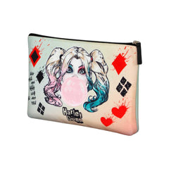 DC Comics Harley Quinn Mad Love-Borsa da Toilette Pochette Soleil, Beige