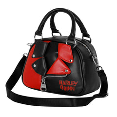 DC Comics Harley Quinn Jacket-Bowling Fashion Handbag, Black