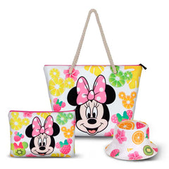 Disney Minnie Mouse Fruits-Borsa da Toilette Pochette Soleil, Multicolore