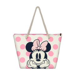 Disney Minnie Mouse Dots-Borsa da Spiaggia Soleil, Rosa