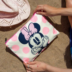 Disney Minnie Mouse Dots-Borsa da Toilette Pochette Soleil, Rosa