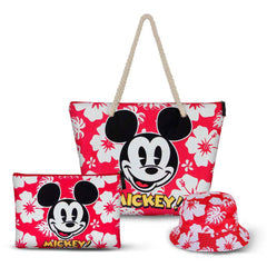 Disney Mickey Mouse Hawaii-Soleil Beach Toiletry Bag, Red