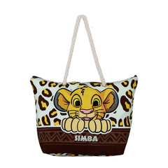Disney Il Re Leone Sunset-Borsa da Spiaggia Soleil, Bianco