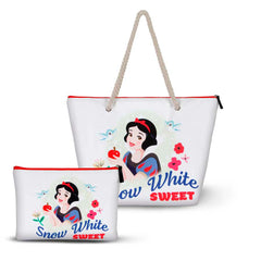 Disney Biancaneve Sweet-Borsa da Toilette Pochette Soleil, Bianco