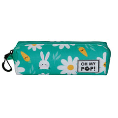 Oh My Pop! Blooming-FAN Square Pencil Case 2.2, Turquoise