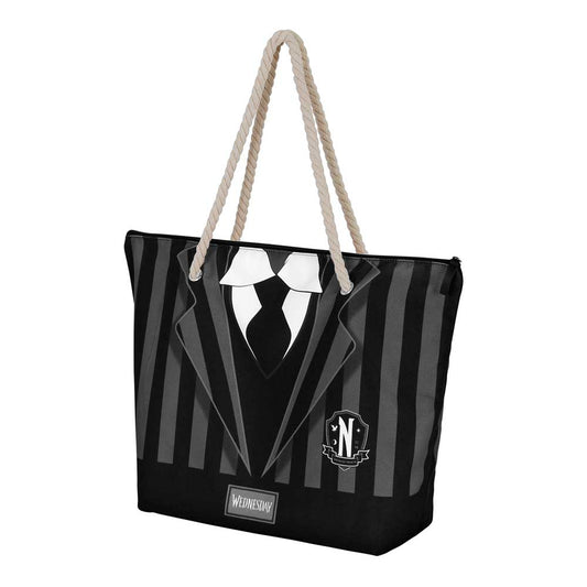 Wednesday Mercoledì Uniform-Borsa da Spiaggia Soleil, Nero
