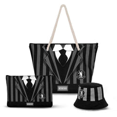 Wednesday Mercoledì Uniform-Borsa da Toilette Pochette Soleil, Nero