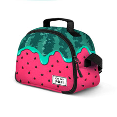 Oh My Pop Melty Melon-Borsa Porta Merenda Thermal Lunch Bag, Verde