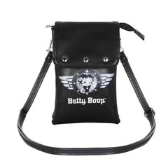 Betty Boop Motor Love-Borsa Porta Cellulare, Nero