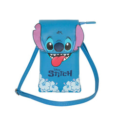 Disney Lilo e Stitch Tongue-Borsa Porta Cellulare, Blu