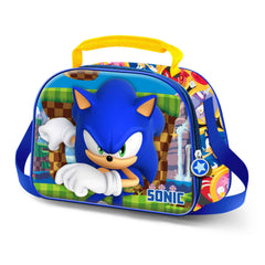 Sonic The Hedgehog Game-Borsa Porta Merenda 3D, Blu