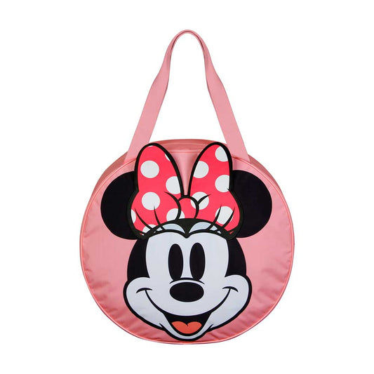 Disney Minnie Mouse Face-Bolsa de Playa Jumbo, Multicolor