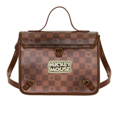 Disney Mickey Mouse Journey-Satchel Shoulder Bag-Backpack, Brown