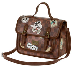 Disney Mickey Mouse Journey-Satchel Shoulder Bag-Backpack, Brown