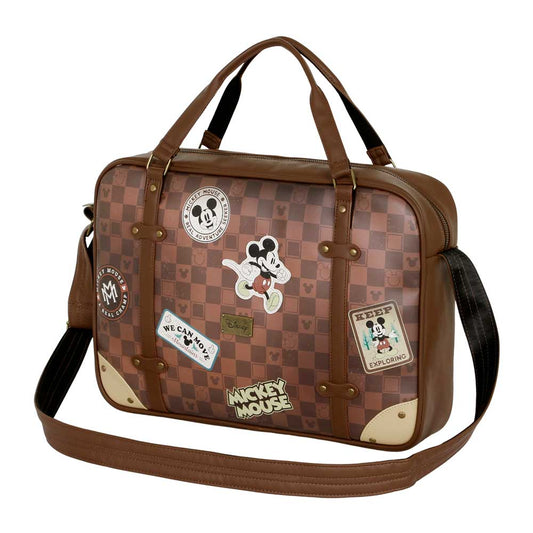 Disney Topolino Journey-Borsa Computer Laptop, Marrone