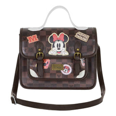 Disney Minnie Mouse Journey-Borsa a Tracolla-Zaino Satchel, Marrone