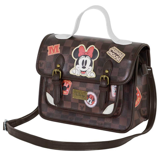 Disney Minnie Mouse Journey-Satchel Shoulder Bag-Backpack, Brown