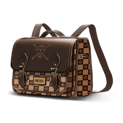 One Piece Chess-Borsa a Tracolla-Zaino Satchel, Cammello