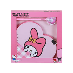 Hello Kitty My Melody Drăguț-Set jurnal inimă + Pix, Roz