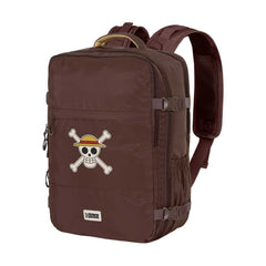 One Piece Skull-Large Mercury Travel Backpack 47x23x33cm, Brown
