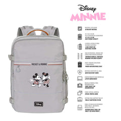 Zaino da viaggio Disney Minnie Mouse Face-Mercury Grande 47x23x33cm, Multicolore