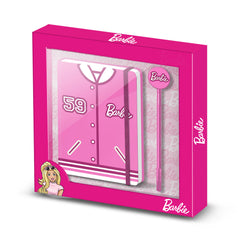 Barbie Varsity-Gift Box with Diary and Fashion Ballpoint Pen, Pink