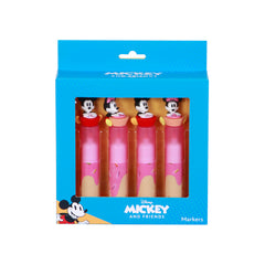 Disney Mickey and Minnie 4-Pack Fluorescent Markers, Multicolor