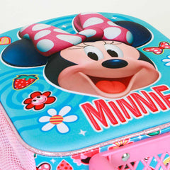 Disney Minnie Mouse Happiness-Mochila 3D con Ruedas Pequeña, Azul