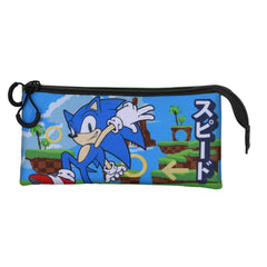 Sonic The Hedgehog Greenhill-Astuccio Triplo, Multicolore