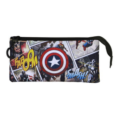 Marvel Captain America Comic-Triple Pencil Case, Multicolour