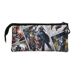 Marvel Captain America Comic-Triple Pencil Case, Multicolour