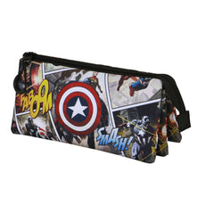 Marvel Captain America Comic-Triple Pencil Case, Multicolour