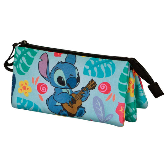Disney Lilo and Stitch Guitar-Triple Pencil Case, Green