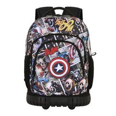 Marvel Captain America Comic-FAN GTS Trolley Backpack, Multicolour