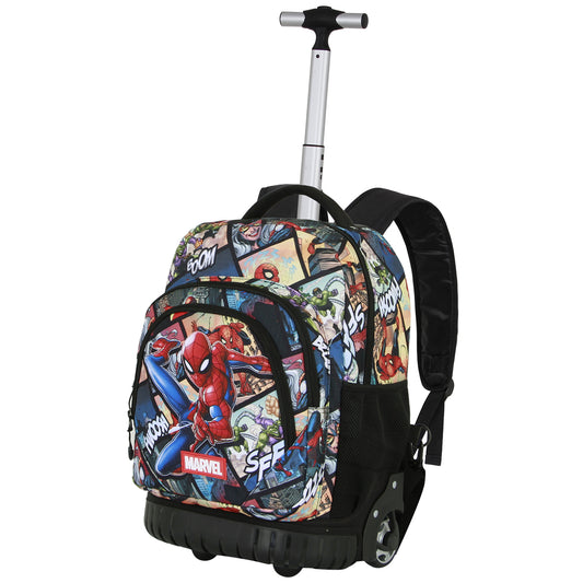 Marvel Spiderman Panels-Zaino Trolley GTS FAN, Multicolore