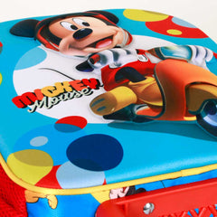 Disney Mickey Mouse Scooter-Mochila 3D con Ruedas Pequeña, Azul