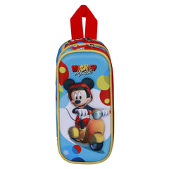 Disney Mickey Mouse Scooter-3D Double Pencil Case, Blue