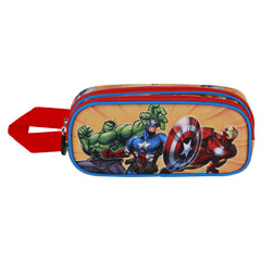 Marvel The Avengers Attack-3D Double Pencil Case, Red