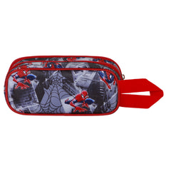 Marvel Spiderman Symbol-3D Double Pencil Case, Grey