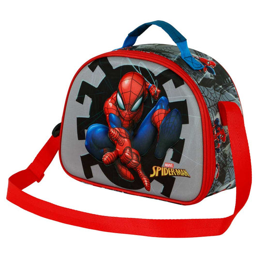 Marvel Spiderman Symbol-Sac Repas 3D, Gris